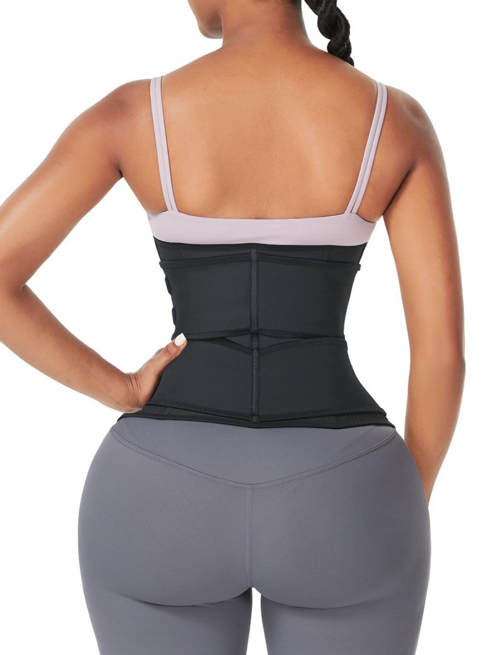 DOUBLE BELT LATEX WAIST TRAINERS WITH ZIP