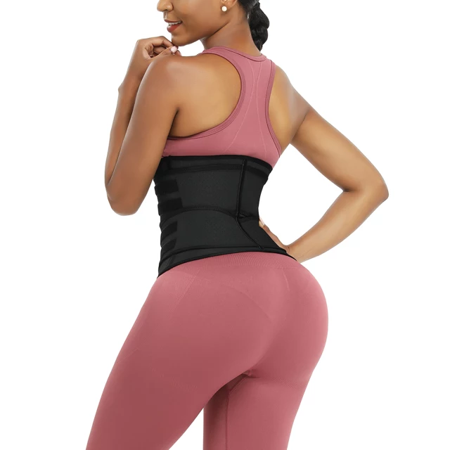 DOUBLE BELT LATEX WAIST TRAINERS WITH ZIP